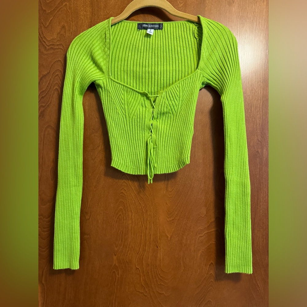 Urban Outfitters Bright Green Ribbed Knit